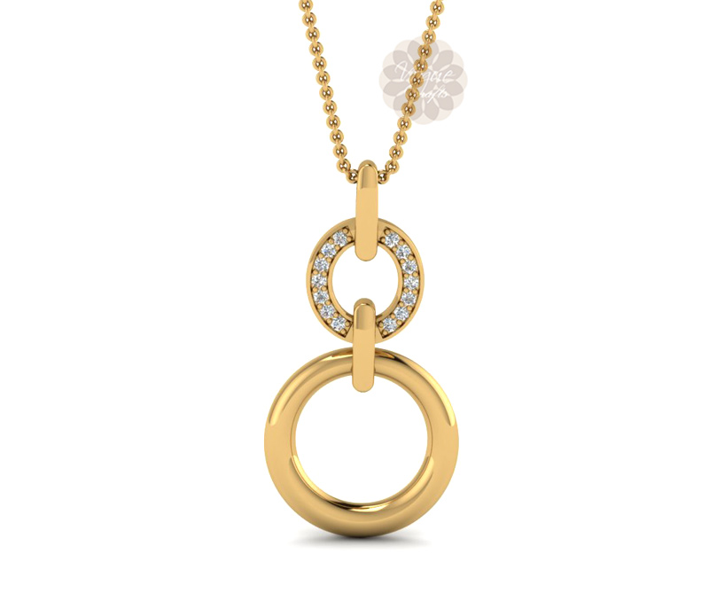 Vogue Crafts & Designs Pvt. Ltd. manufactures Double Ring Gold Pendant at wholesale price.